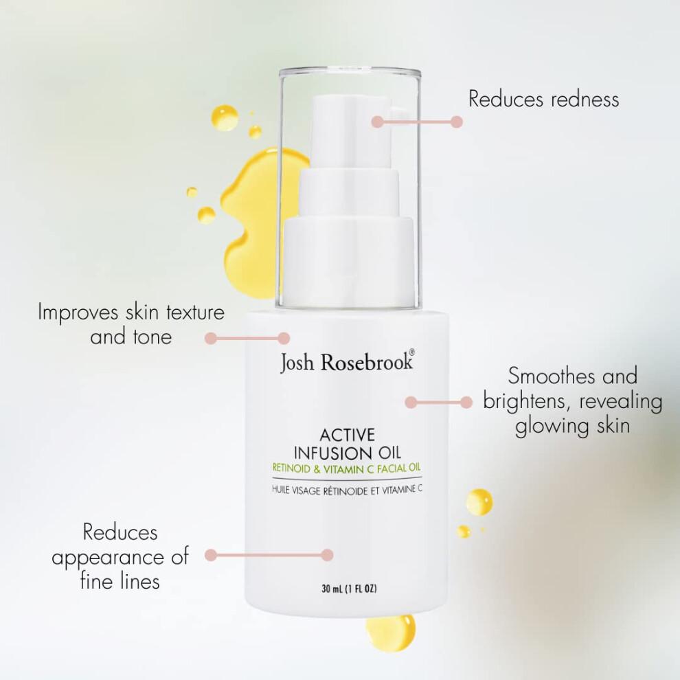 Josh Rosebrook - Active Infusion Oil Retinoid & Vitamin C Facial Serum verbessert die Hautstruktur und der Ton, die feine Linien ausstrahlt - 30