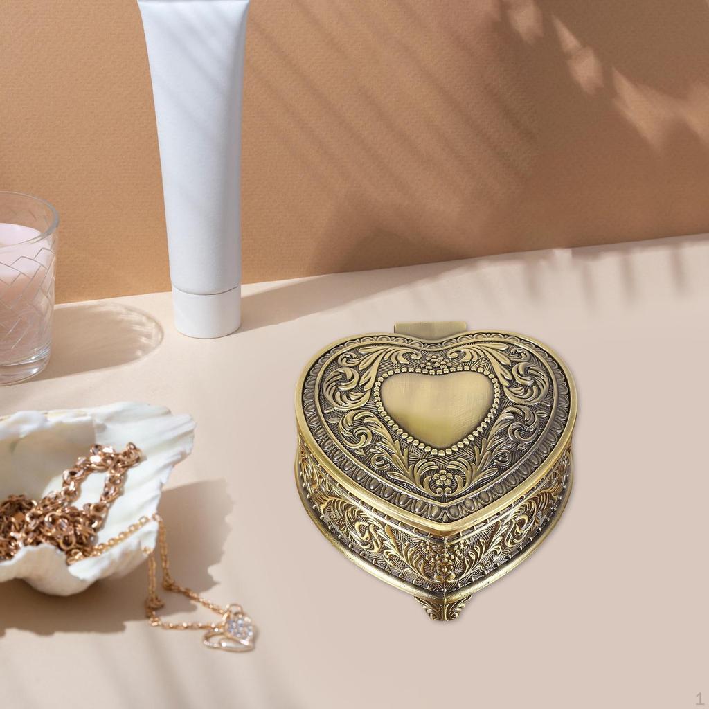 Jewelry Box Case Keepsake Storage Dresser Collectible Craft Ornament Home