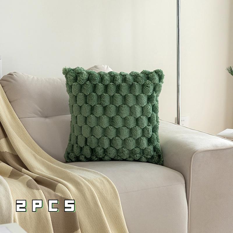 2 шт. плюшевая наволочка, однотонная спинка черепахи, бархатная трехмерная наволочка для дивана, подушка с орнаментом для спальни (без ядра подушки)