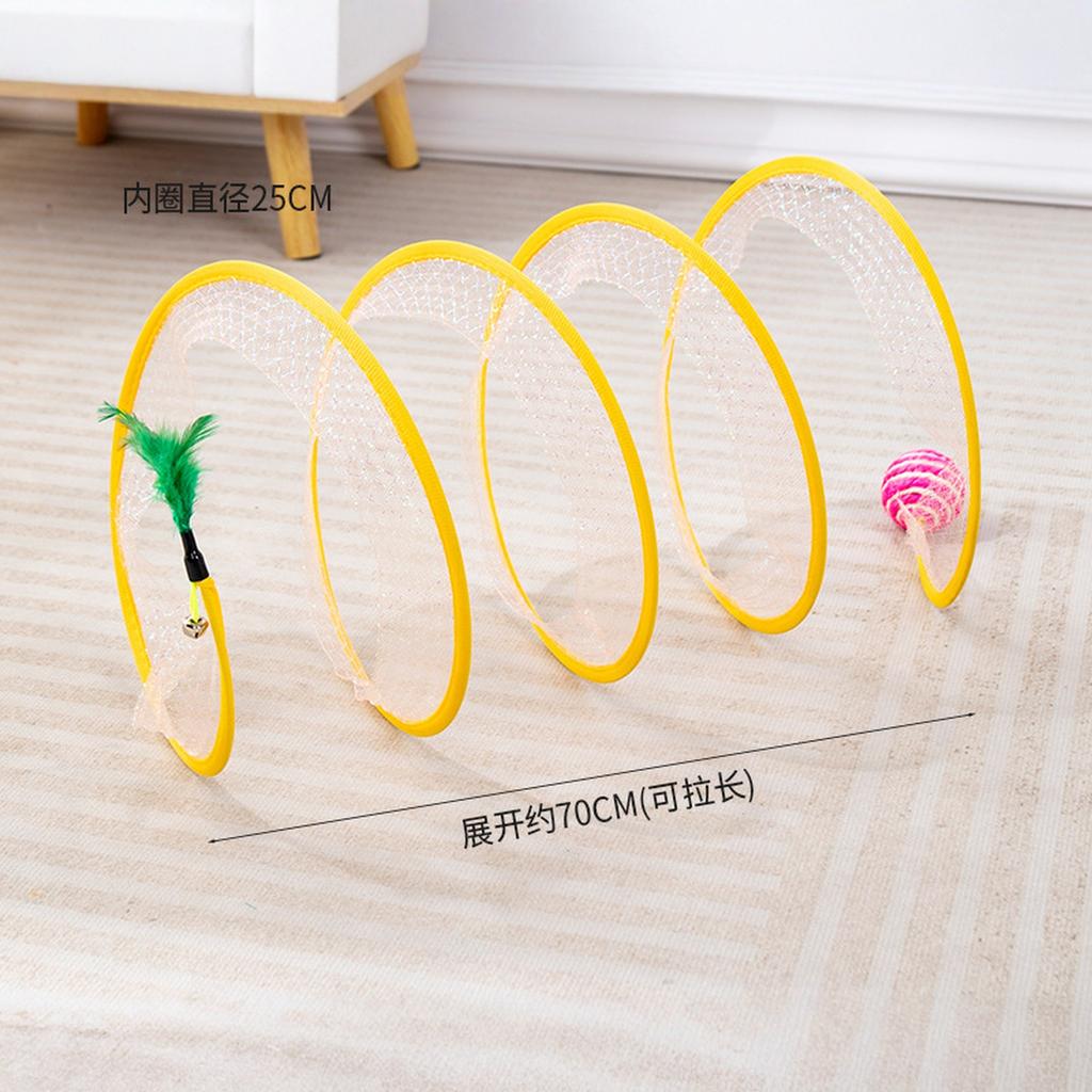 Набор игрушек: Туннель, Длинная палочка-дразнилка (Мышь/Перо), Мяч для котят