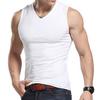 Vest Men's Solid Colour Sleeveless Round Neck Vest Slimming Bodybuilding Vest Undershirt