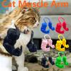 Забавный Пальцевый Кот Мышечные Руки Легкий 3D-печать Кошка Косплей Мышечные Руки Реалистичная Шея Кошки Рука Хэллоуин Вечеринка Аксессуары для Питомцев