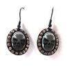 Les Trésors De Lily [J8162] - Grey Black 'Skull' Designer Earrings