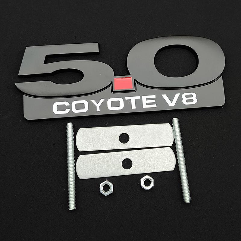 3D Металлическая Наклейка Логотип на Автомобиль 5.0 COYOTE V8 Решетка Радиатора Передний Значок Задний Значок на Багажник Наклейки Для Ford Mustang GT Falcon Torino Fairlane