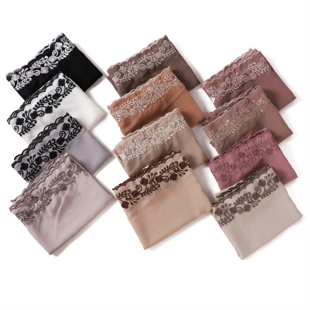 Lightweight Long Scarf Solid Color Women's Headscarf Fashion Hijab for Spring and Summer