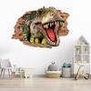 3D наклейки на стены с динозаврами, легко наносятся, многоразовые самоклеящиеся ПВХ, тиснение, наклейки с динозаврами, украшения для дома