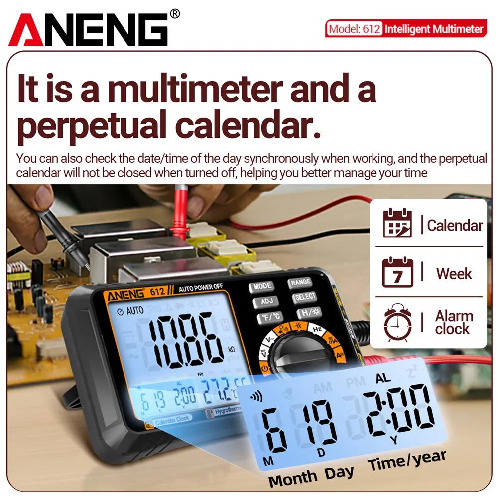 2026 Digital Multimeters 3 in1 ANENG 612 Smart Professional AC/DC Current Voltage Capacitance Measurement Multimetro Test Tools with Digital Display