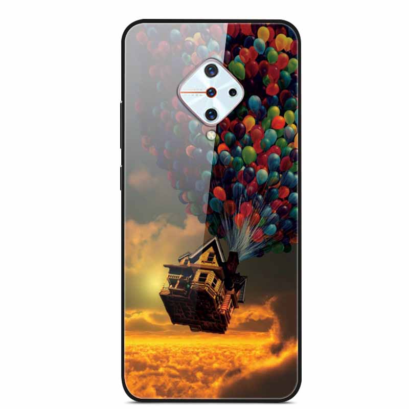 Tempered Glass Case For Vivo V17 Case Russia Glass Back Cover Soft Bumper For Vivo V17 Phone Cases V 17 Funda Y9s S1 Pro Coque