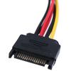 15Pin Sata Male To Double 4 Pin Molex Female Ide Hdd Power Harddrive Cable