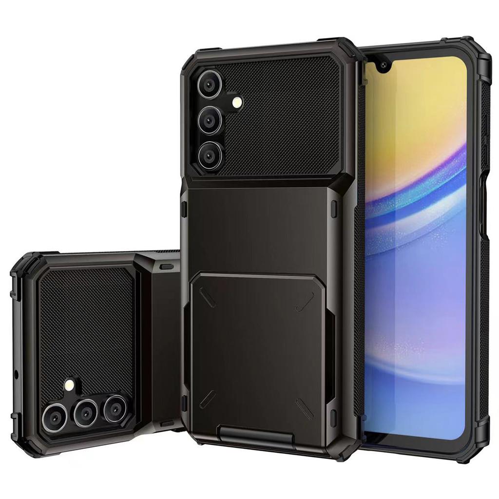 Чехол для Samsung Galaxy A56 5G PC+TPU Двухслойная Задняя Крышка для Телефона с Держателем для Карт