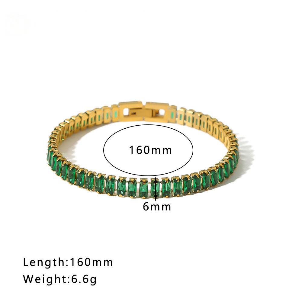 Chain Fashion Zircon Luxury Women Bracelets Elegant Wave Bangle Stainless Steel Green Other Pearl Jewelry Open Bangle ALN2511320