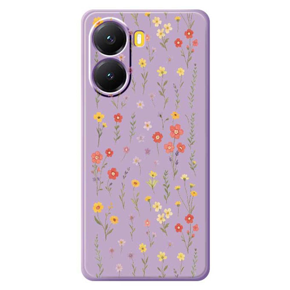 For Xiaomi Redmi Turbo 4 5G/Poco X7 Pro 5G Case Flowers and Grass Pattern Printing Straight Edge TPU Phone Back Cover