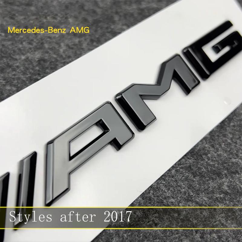 2025 Hot AMG Logo Car Tail Trunk Auto Emblem Sticker Accessories For Mercedes Benz Brabus Smart Maybach W204 GLC CLA W205 W203 W
