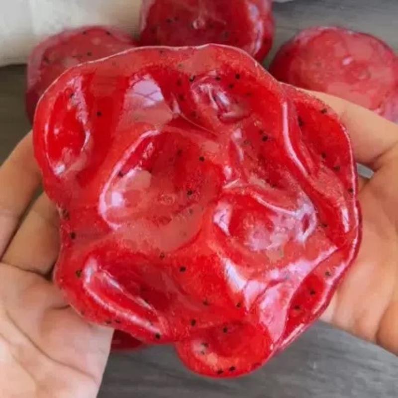 Slow Rising Watermelon Slushy Squishy Toy Soft Squeeze Stress Relief Fidget Toy for Kids Birthday Party Giveaways