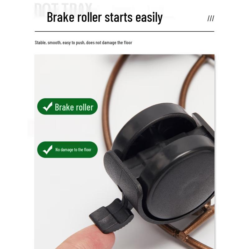 Thickened Round Mobile Flower Pot Stand