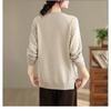 Dimanaf 2025 Autumn Winter Sweater Pullovers Tops  Women Casual Solid Cotton Knitted Tees Shirts Long Sleeve