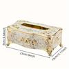 [Коробка для салфеток с узором розы] Роскошная коробка для салфеток с золотым покрытием - Узор розы, Европейский и американский стиль - Подходит для разных комнат и случаев