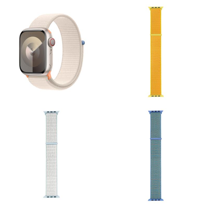 Нейлоновый спортивный ремешок Apple Watch с многоразовой застежкой-липучкой для спорта и повседневного ношения