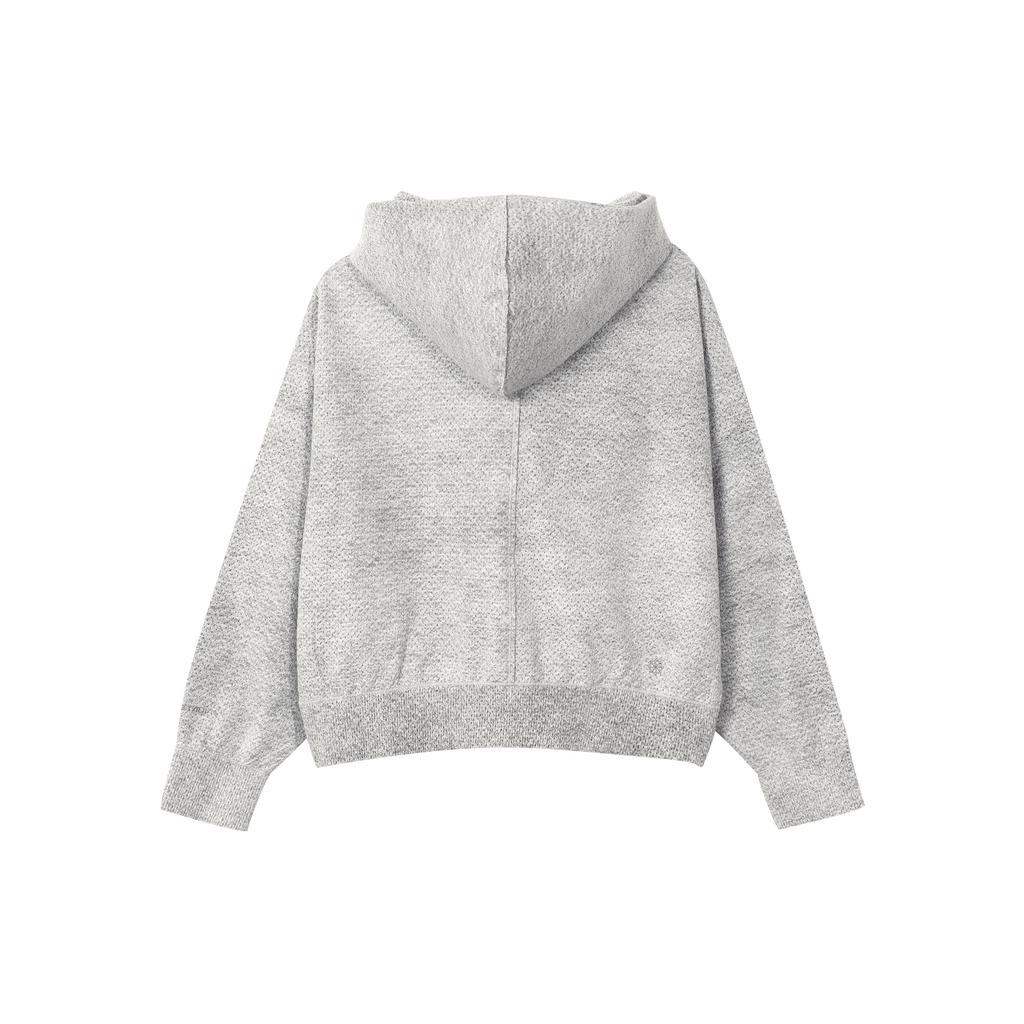 Nike Forward Series однотонный флисовый трикотажный свободный свитер с капюшоном для женщин с пониженным содержанием углерода серый DR4529-077