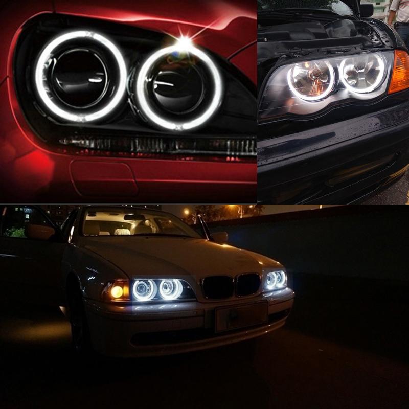 Angel Eyes Light For BMW E36 E38 E39 E46 White Car LED CCFL Halo Rings Headlight Auto DRL 4x 131mm Lamp Kit