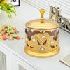 Condiment Containers Jar (Gold Color) Modern Tea Canister Small Sugar Bowl European Spice