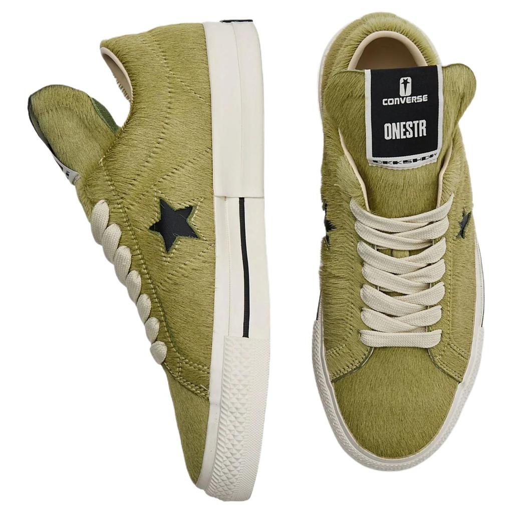 Rick Owens DRKSHDW X Converse Коллаборация One Star Низкие Кеды для Скейтборда Унисекс Кислотно-Зеленый Черный DC02EX797A14R03-209