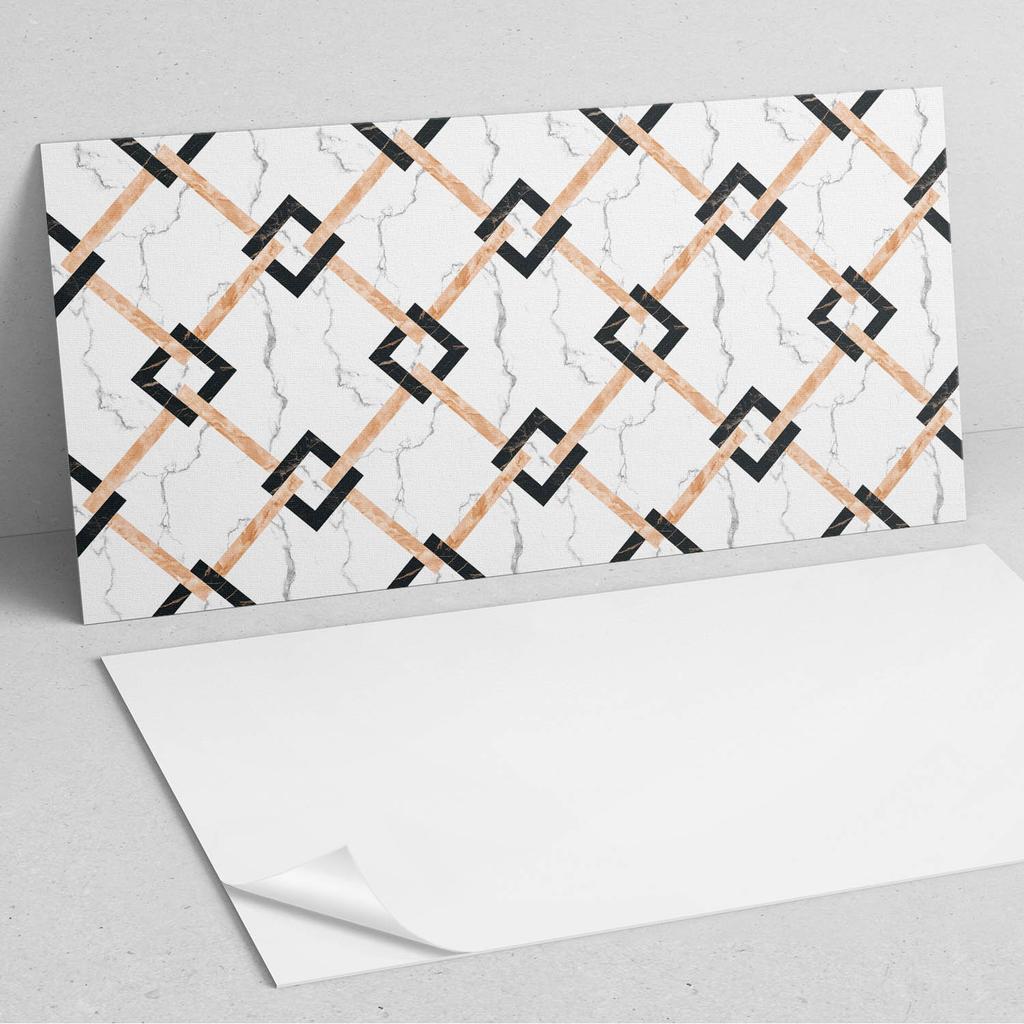Self-Adhesive Vinyl Home Decorative Element 100x50 cm Geometric Marble Patterns