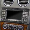 Для Benz M-класса W164 2005-2011 Накладка-декоративная панель для радио и навигации из настоящего карбона Аксессуары для интерьера автомобиля Декоративная наклейка