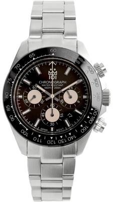 НОВАЯ модель Hyakuichi Chronograph Watch Watch 20 ATM Waterproof Date Quartz Ceramic Bezel Black x Ivory BKIV No.11 Diver's Men's