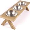 Деревянная подставка для корма для собак и кошек, 3 шт.