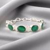 Green Onyx Gemstone 925 Sterling Silver Jewelry Handmade Bracelet 8" For Women RB-4-18