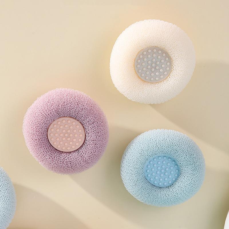 Круглые мягкие ручные шарики-губки для ванны, щетка для чистки душа, очиститель для тела, скрабберы, шарики для ванны, аксессуары для ванной комнаты