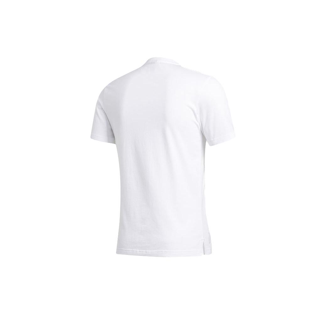 adidas Футболки Мужские Белые С Круглым Вырезом Умеренный Прямой Крой FT2753