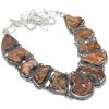 Petrified Wood Slice Gemstone Handmade 925 Silver Jewelry Necklace 18" JCN484-420