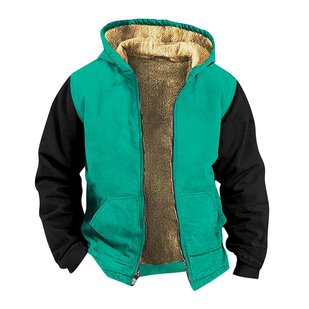 Мужская однотонная куртка, мужская весенне-осенняя повседневная трендовая куртка на молнии с капюшоном