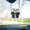 Panda Pendant Cute Toughness Cartoon Strong Resin Decorate Rearview Cute Panda Mirror Pendant