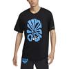 Футболка с коротким рукавом Rise 365 Run Energy Breathable Quick-Dry Logo Print Men Tops Black Summit-White FZ1081-010