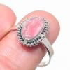 Natural Rhodochrosite Gemstone Handmade 925 Solid Silver Jewelry Ring S.10 w8Y70