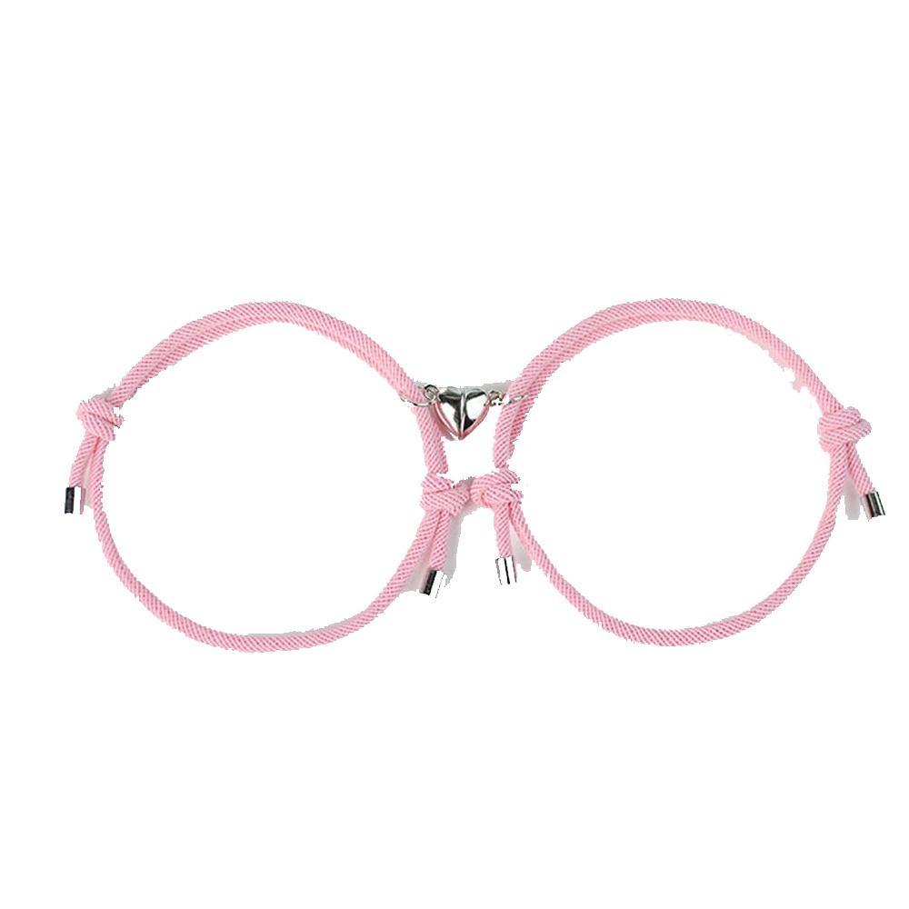 Love Couple Bracelet Handmade Fortune Bracelet Retro Magnetic Heart Bracelet  Couple