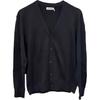 Solid Color Simple Comfortable Cardigan Sweater Men Tops Black 40QP317-001