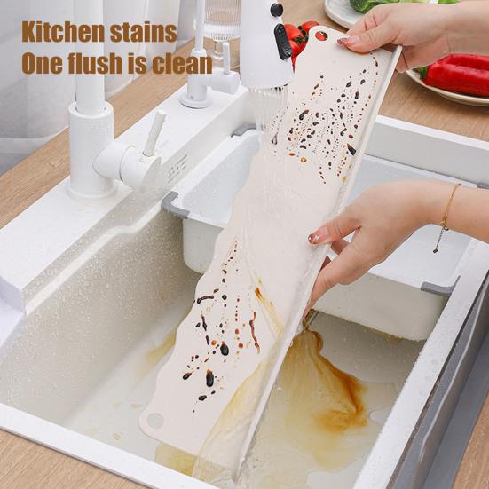 Sink Splash Guard with Suction Cups Vegetable Washing Water Splash Protector Kitchen