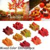 100/200 X Autumn Maple Leaf Fall Fake Silk Craft Wedding Party Decorations