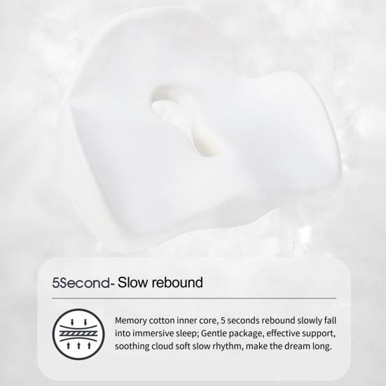 Эргономичная подушка для ягодиц, подушка для сиденья при геморрое, U-образная, для уменьшения давления на копчик, поддержка из пеноматериала с эффектом памяти