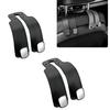 Крючки для подголовника, Крючки для автомобильного сиденья, Резиновая ткань, Грузоподъемность 10 кг (10 кг), Крючки для хранения, Набор из 2 шт. (черный)