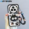 KEYSION Shockproof Case for Realme 14 Pro 5G with Lanyard Soft Silicone Cute 3D Cartoon Doll Phone Cover for OPPO Realme 14 Pro+ 5G