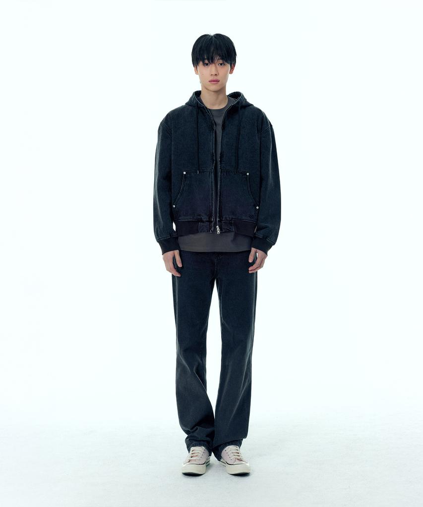 Толстовка Plac Denim с молнией Винтажный черный
