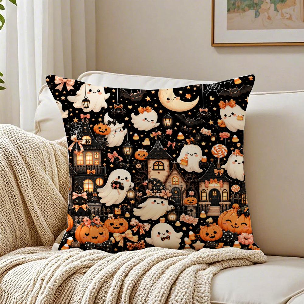 Mystic Halloween Wonderland Cushion Cover Breathable Cushion Covers Machine Washable WrinkleResistant Soft Durable