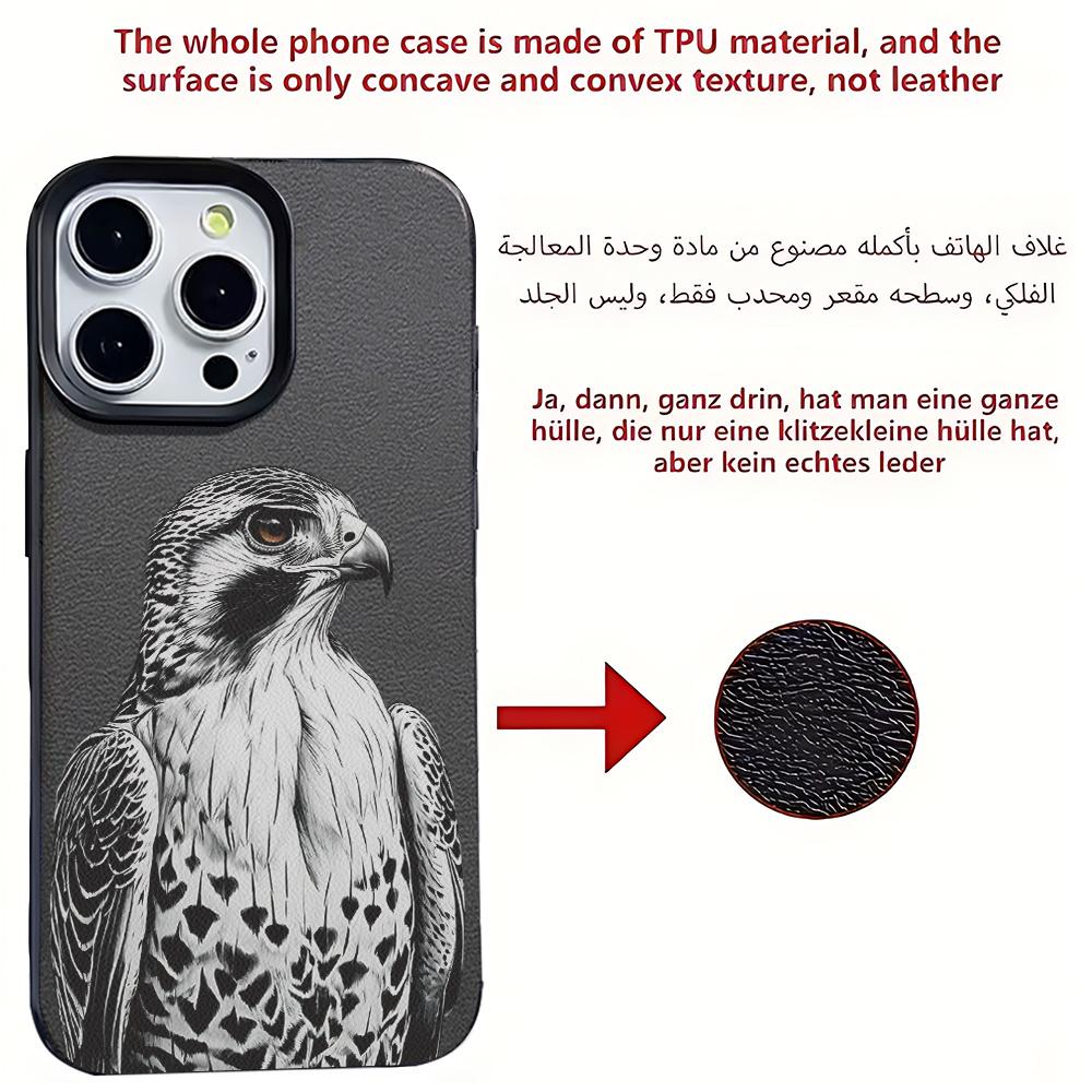 Чехол для телефона с рисунком-портретом сокола, подходит для iPhone 17 16 15 14 13 12 11 Pro/Max/Plus, противоударная задняя крышка