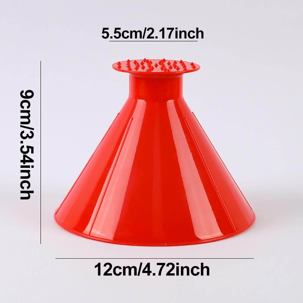 Авто Магия Окно Лобовое Стекло Скребок для Льда Воронка Формы Снегоуборщик Антиобледенитель Конус Инструмент Соскабливание Круглый Зимний Авто