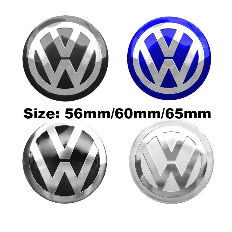 4pcs 56/60/65mm Volkswagen Car Wheel Center Cover Stickers Hub Cap For VW R Golf Touran Octavia Motion GTI Polo Auto Accessories